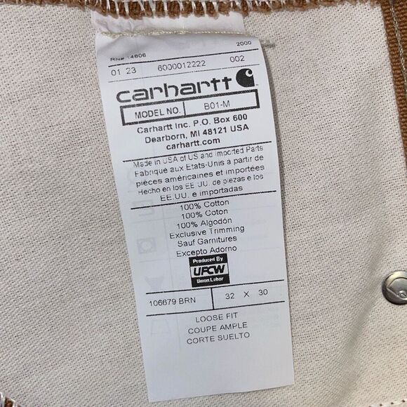 Carhartt Duck Double Knee Helmets To Hardhats Work Pants Loose Fit Mens 32x30 NW - Picture 9 of 9